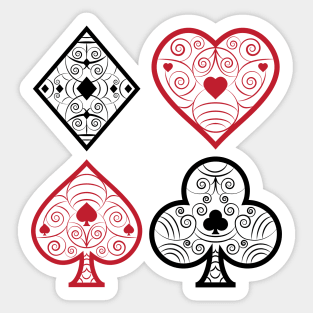 Playing Card Faces Sticker